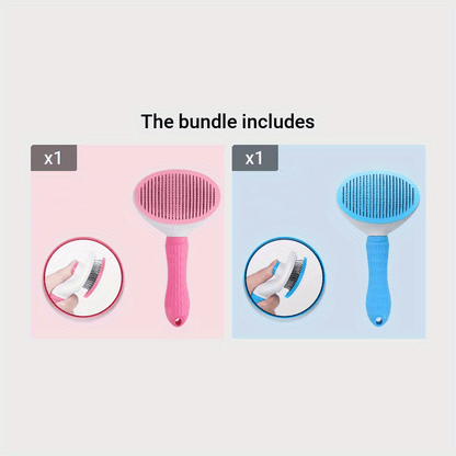 Self-Cleaning Grooming Brush for Cats & Dog